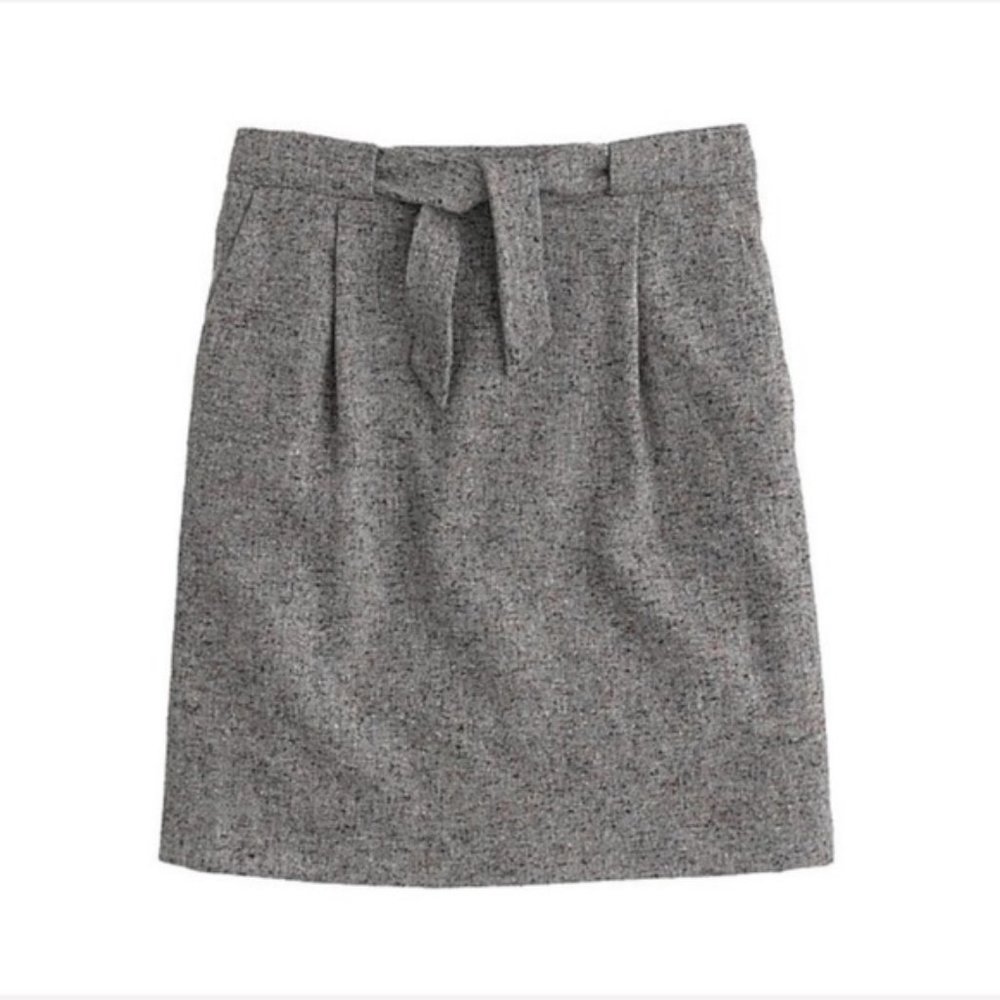 COPY - J Crew Wool/Silk/Tweed Marled Tie Skirt